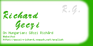 richard geczi business card