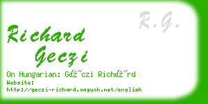 richard geczi business card